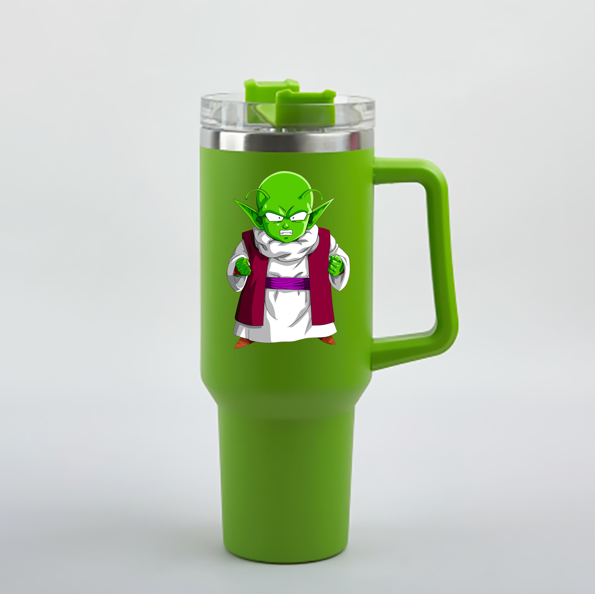 （画像用） ドラゴンボール ピッコロ DRAGON BALL Piccolo 1200mL車用タンブラー - クリスタルステッカー（プラスチックストロー付き）